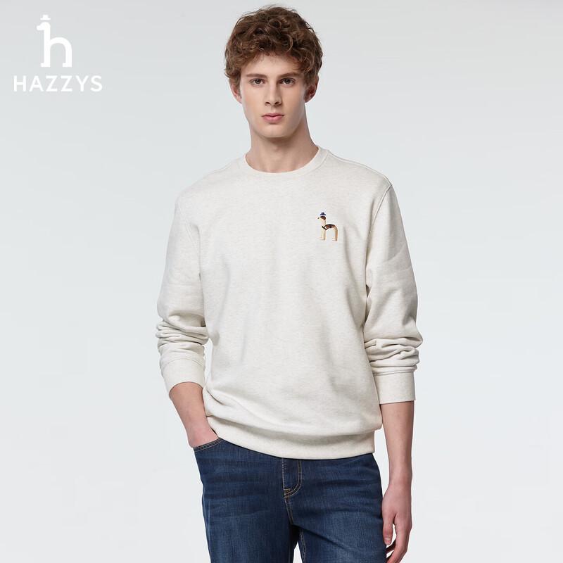 Мужская повседневная толстовка HAZZYS с вышивкой и круглым вырезом