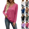 Women's Fashionable And Casual Seven Long Sleeve Printed Round Neck T-Shirt Top