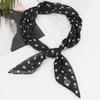 1 PC Ladies' Polka Dot Small Square Scarf With Printed Polka Dot Scarf, Silk Scarf
