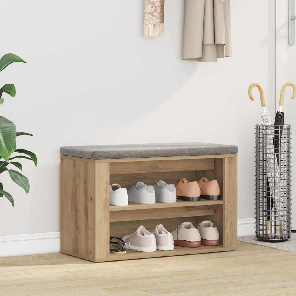 Shoe Rack Artisan Oak 75 x 35 x 45 cm Wood Based Material