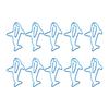 100Pcs Paper Clips Unique Dolphin Shape Lightweight Portable Electroplating Process Metal Paperclip Office Clips