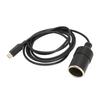 Type C To Cigarette Lighter Adapter 4.9ft Long 15V3A 45W Stable Output USB C To Lighter Cable for Car Vehicle
