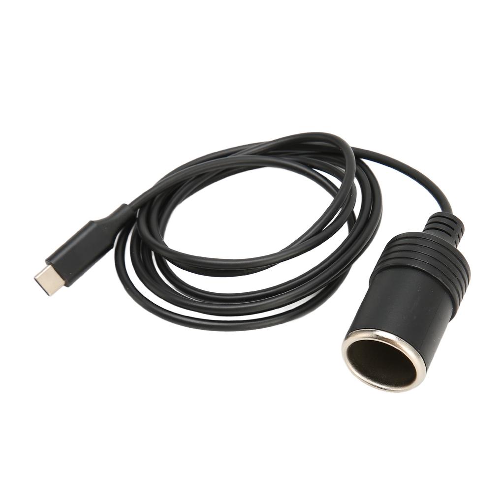 Type C To Cigarette Lighter Adapter 4.9ft Long 15V3A 45W Stable Output USB C To Lighter Cable for Car Vehicle