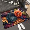 3D Visual Three-dimensional Flower Floor Mats Household Bathroom Absorbent Non-slip Floor Mats Bathroom Floor Mats