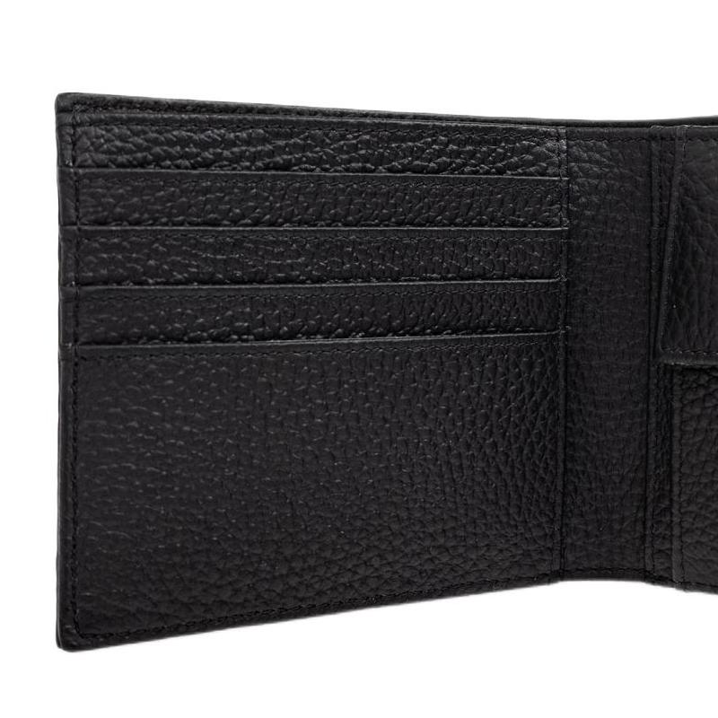 Emporio Armani Кожаный кошелек с принтованным логотипом Унисекс Кошелек Черный EM001741-AF14774-UC001