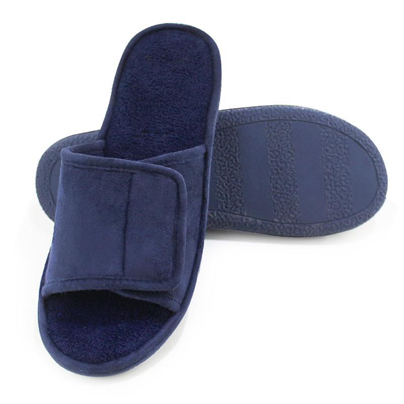 Men's Silent Open-Toe Breathable Slippers, Soft TPR Bottom, Machine Washable for Spring and Summer.