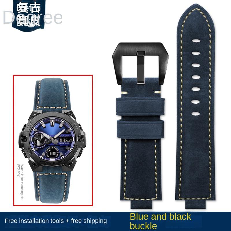 Для CASIO G-Shock GST-B400/ GST-B200 Ремешок для часов кожаный ремешок для часов ремешок для часов из коровьей кожи аксессуары 24*14мм Выпуклый 24*16 Выпуклый