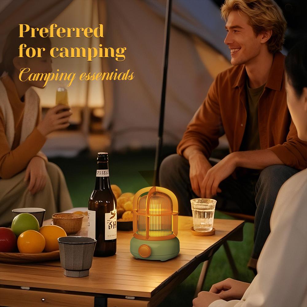 Creative Retro Bulkhead Night Light With Rechargeable For Bedroom Christmas Warm Atmosphere Decoration Light For Camping Party