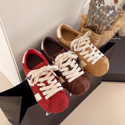 Осень новый ретро внутренний подъем Merad шнуровка большая голова повседневные кеды женские