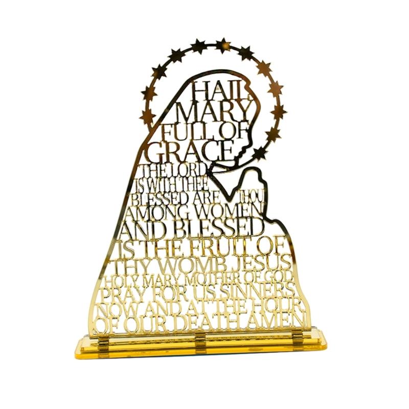 Fine Quality Desk Acrylic Mother Standing Figure Elegant Craftsmanships Symbol of Belief for Christian Believers