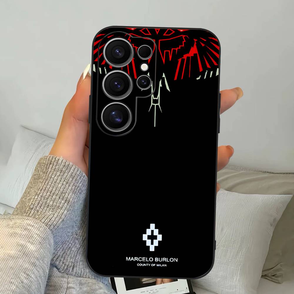 Чехол для телефона M-MARCELO B-BURLON для Samsung S 24 Fe 25 Ultra Plus 20 Lite 21 30 22 23 24 22 Ultra 5G Fundas