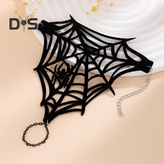 Паутина цепочка на палец ажурный паук декор регулируемая готическая цепочка на руку Хэллоуин вечеринка карнавал пасхальный день браслет кольцо
