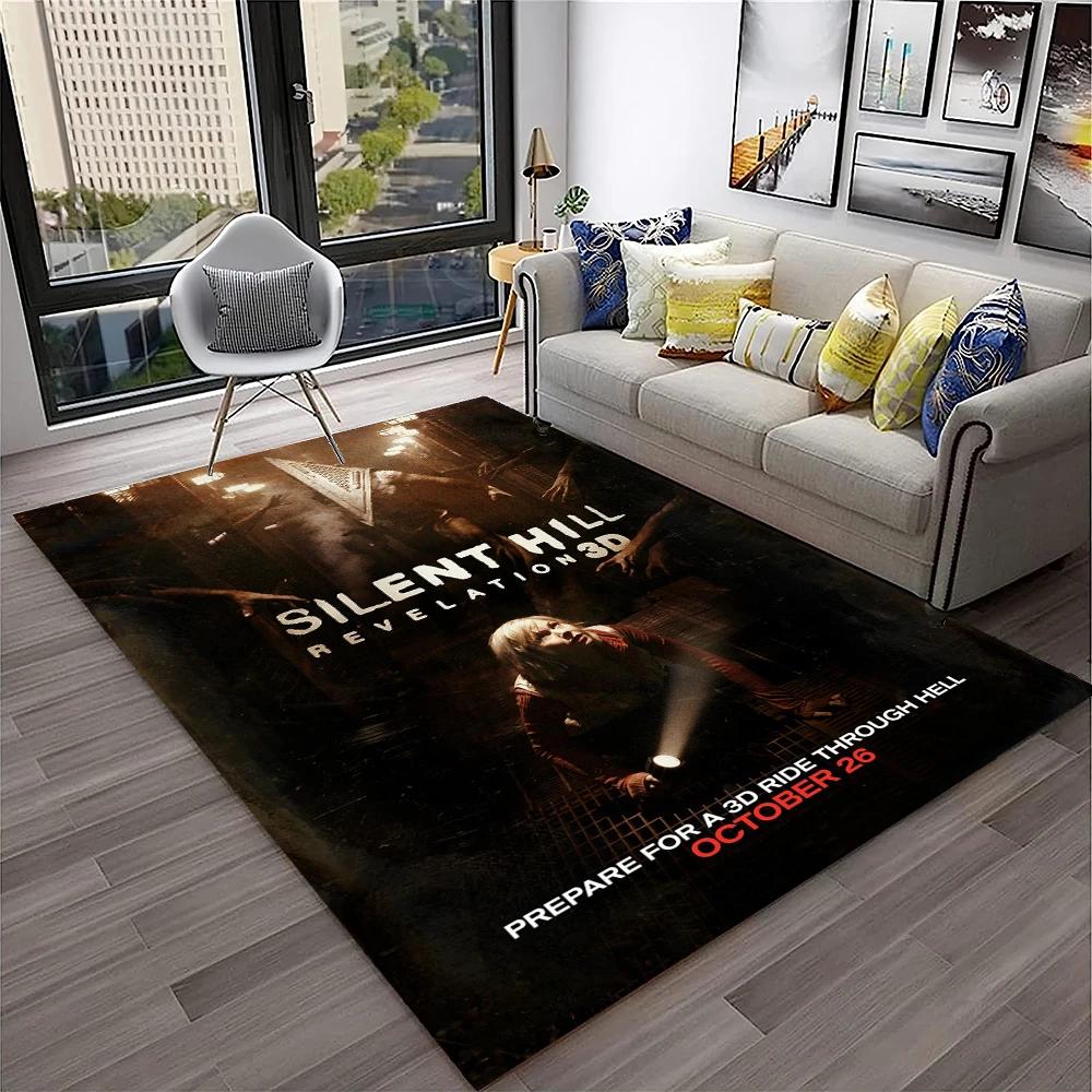 3D Ковер-ковер для игры в фильм ужасов Silent Hill для дома, гостиной, спальни, дивана, игровой комнаты, придверный коврик, декор, ковер для зонирования, нескользящий коврик для пола