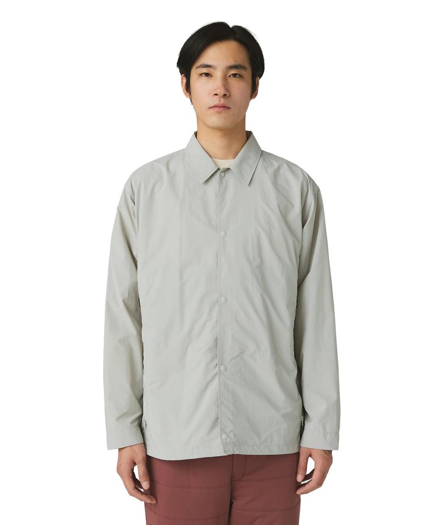 Snow Peak Nylon Tussah Utility Storage Shirt Long Light Size for Men and Women SH-25AU001, Sleeve, Grey, L,