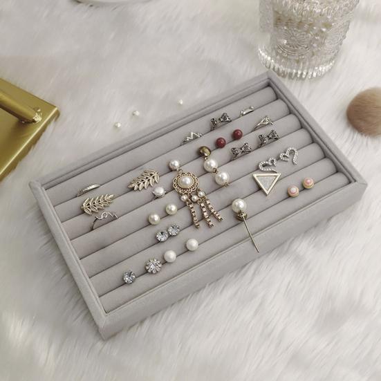 Кейс для хранения Multi-Grid Прочная фланель Полезные женские Multi-Grid Фланелевые украшения Контейнер для дома