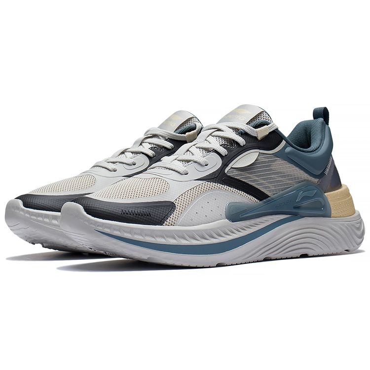 Li Ning Trendy Sports Shock Absorbing Non-Slip Wear Resistance Low Top Casual Shoes Men Casual Shoes Grey AGLS175-4