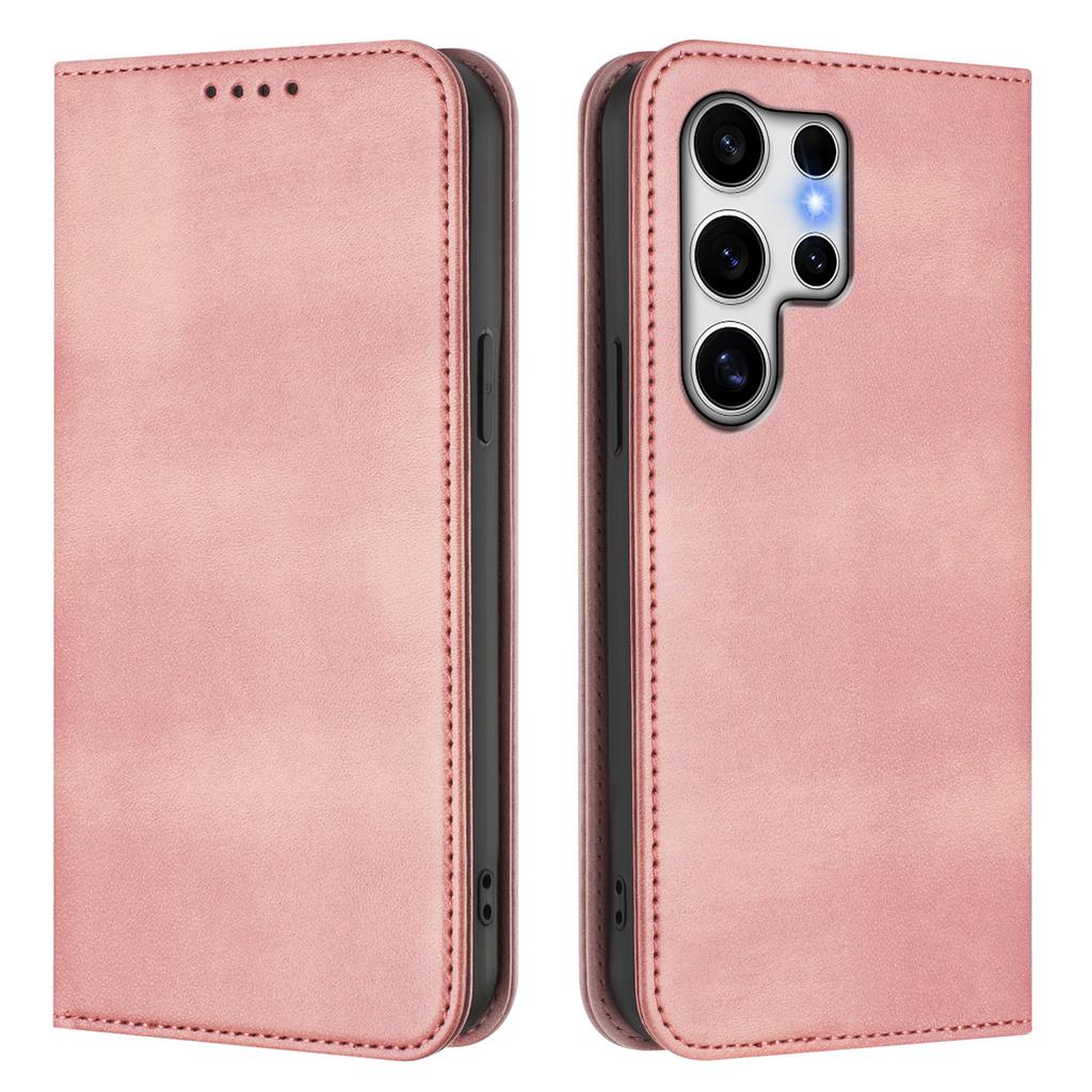 For Samsung Galaxy S25 Ultra Wallet Cases Retro Texture RFID Blocking Leather Phone Cover