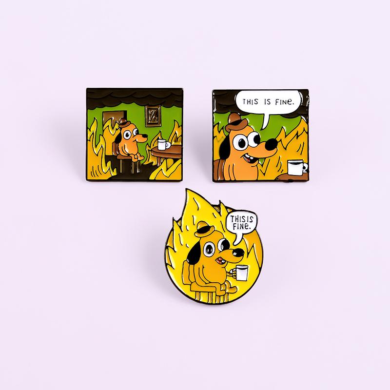 ЭТО ПРЕКРАСНО Эмалевые булавки, броши с изображением мультяшной собаки, лацкан, рубашка, сумка, забавный значок с изображением животного, ювелирные изделия, подарок для поклонников и друзей