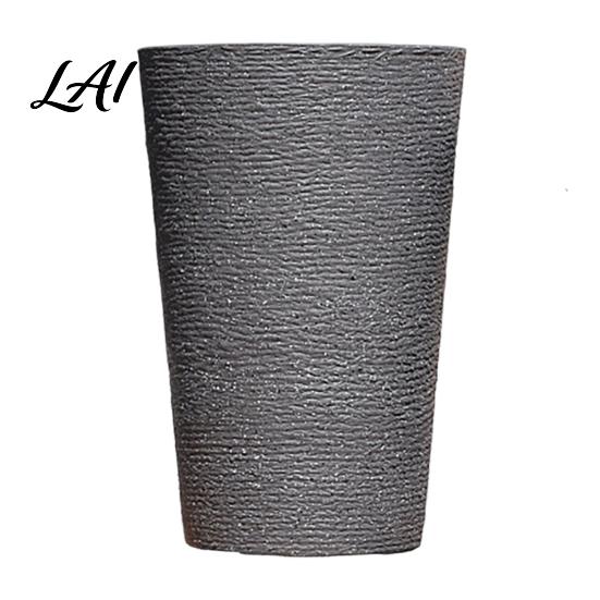 Large Capacity Planter for Tall Plants Round Flower Pot with Drainage Holes 17 Inch Stone-Look Thickened Composite Plastic Plant Basin Planter,