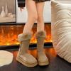 Женские зимние ботинки на толстой подошве, новые, зимние, двойного ношения, теплые, с бархатной подкладкой, утолщенные, высокие, хлопковые ботинки