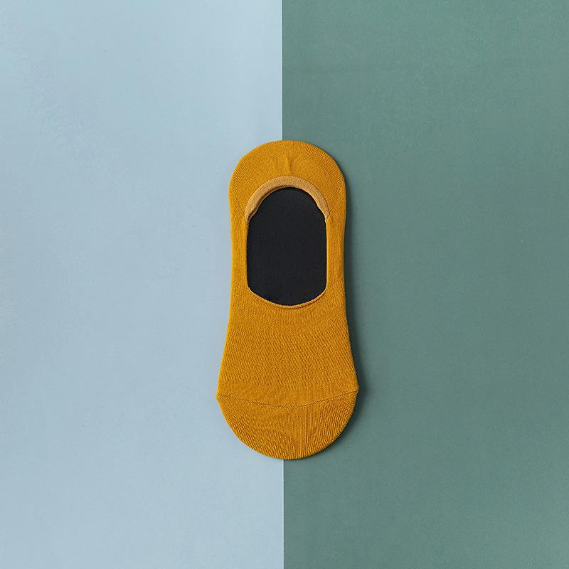 Модные однотонные мужские носки-лодочки, дышащие невидимые носки, нескользящие силиконовые хлопковые мужские уютные носки до щиколотки, лето-осень