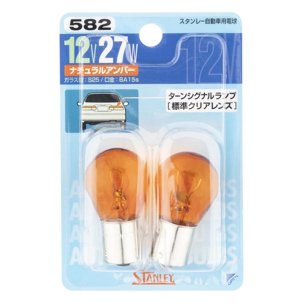 Stanley Electric BP4961 Блистер 12В NO582 (СТЭНЛИ) Лампа, 27 Вт, Янтарная,