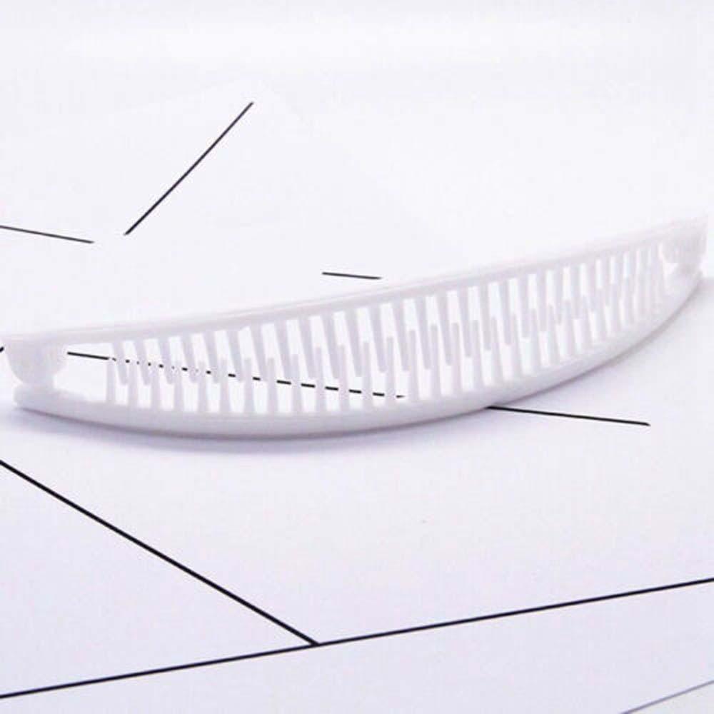 Simple Solid Color Women Girl Plastic Lady Hairpins Barrettes Banana Clip Hair Clip Comb