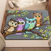 Colorful Owl Printed Welcome Door Mat Non-Slip Absorbent Machine Washable Rug for Bedroom Living Room Entrance Yoga Floor Mat