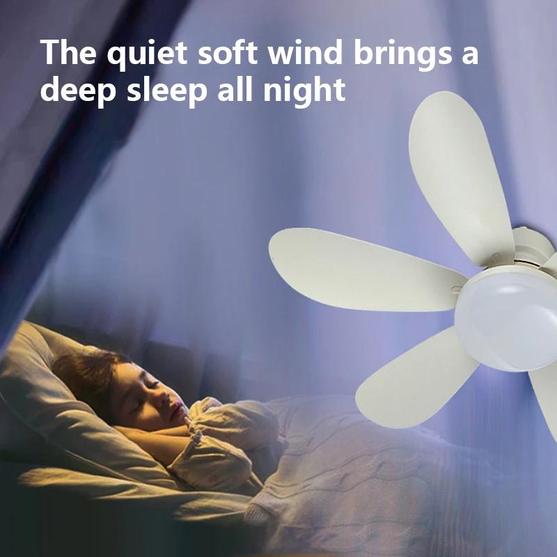 Светодиодный потолочный вентилятор E26/E27 с цоколем 30 Вт, затемнение, подходит для гостиной, кабинета, домашнего использования 85-265 В