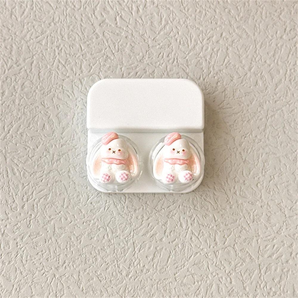 Cartoon Lens Box With Tweezers Drawer-Style Lens Case Portable Contact Lens Case Travel