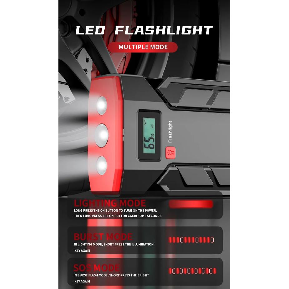 2000А 1600А 1200А 1000А 800А Портативный автомобильный пусковой аккумулятор Power Bank со светодиодной подсветкой, SOS, POS, Автомобильное зарядное устройство для запуска 12В двигателя