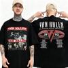 Van Halen Тур 1992 для Фанатов Плотный Хлопок Белая Футболка Свободная и Дышащая Мужская и Женская Одинаковая С Круглым Вырезом Чистый Хлопок Футболка