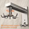 Rotating Kitchen Hooks,Multi-Purpose Aluminum Wall Mounted Rack with 8/10 Hook,Large Capacity Storage Hanger for Kitchenware Hat