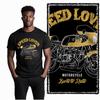 Coolmind YM007 Cotton Motor Lover Cool Exclusive Retro Graphic Unisex T Shirt Big Size Men Tshirt Cotton Tee Shirt for Men