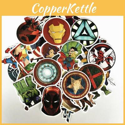 Набор из 50 наклеек супергероев Мстителей. Идеально для украшения автомобиля, ноутбука и скейтборда.