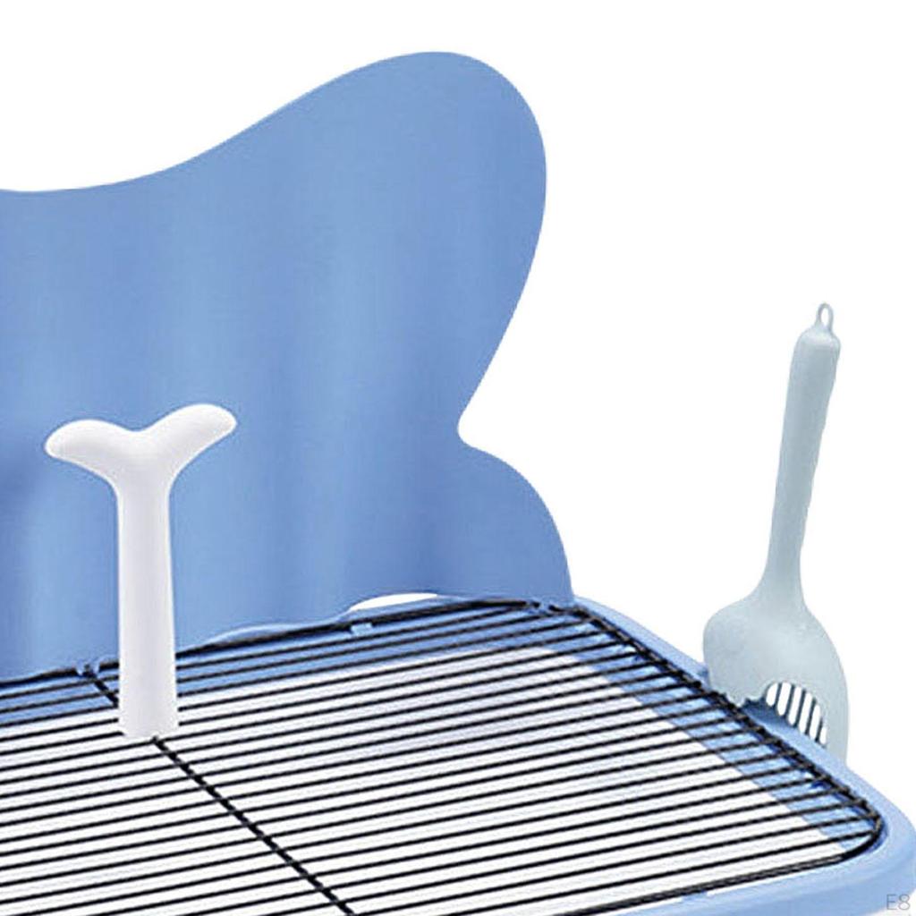 Туалет для собак Лоток для щенков для дома Легко чистить Прочный с бортиком Столбик для мочеиспускания Нескользящая решетка для