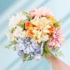 1PC Artificial Rose Flowers Wedding Home Bedroom Decor Bridal Bouquet Garden Fake Silk Dahlia Hydrangeas Vase for Board Outdoors