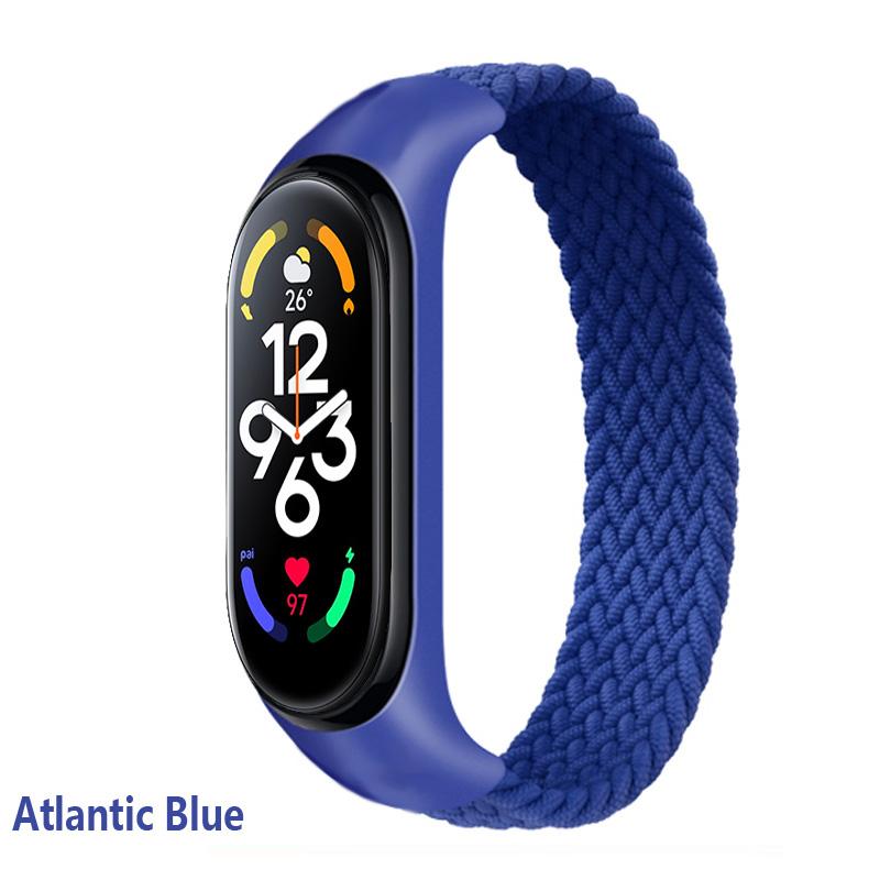 Браслет для Xiaomi Mi band 6 7 Ремешок Нейлоновый плетеный solo loop pulseira браслет Miband5 Ремешок на запястье ремешок Mi band 5 4 3 6 correa