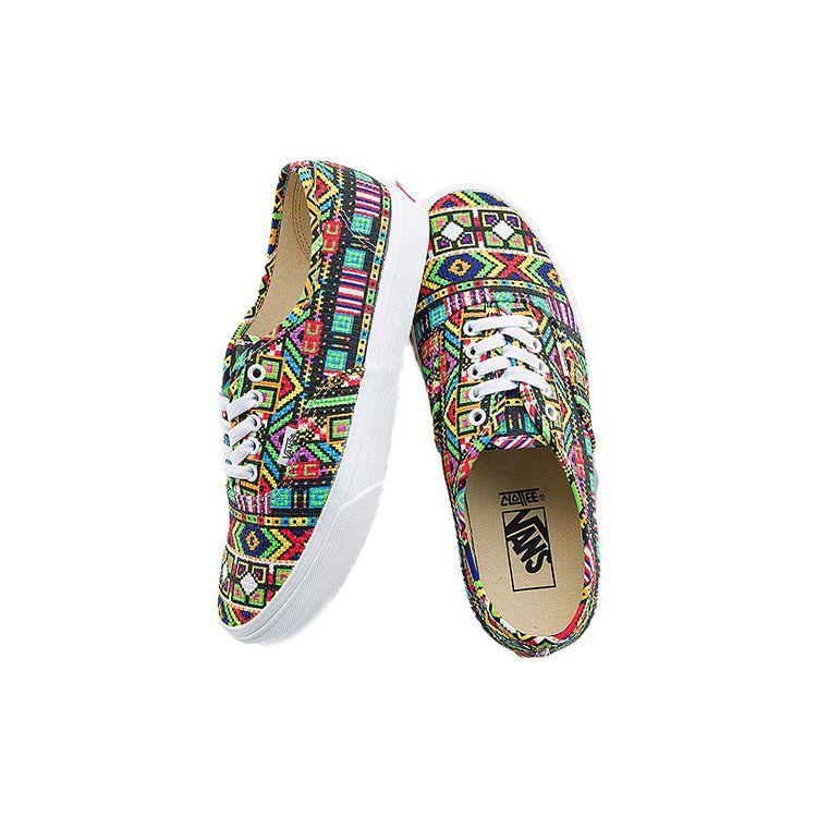 CLOTTEE x Vans Authentic Пиксельная Вселенная - Разноцветные Унисекс Кроссовки True-White VN000EE36GL