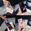 Soft Phone Cases for iPhone 16 15 13 12 11 14 Pro Max 7 8 Plus XR Four Corners Anti-Drop Protective Cover Optional Lanyard Rope N76 Butterfly