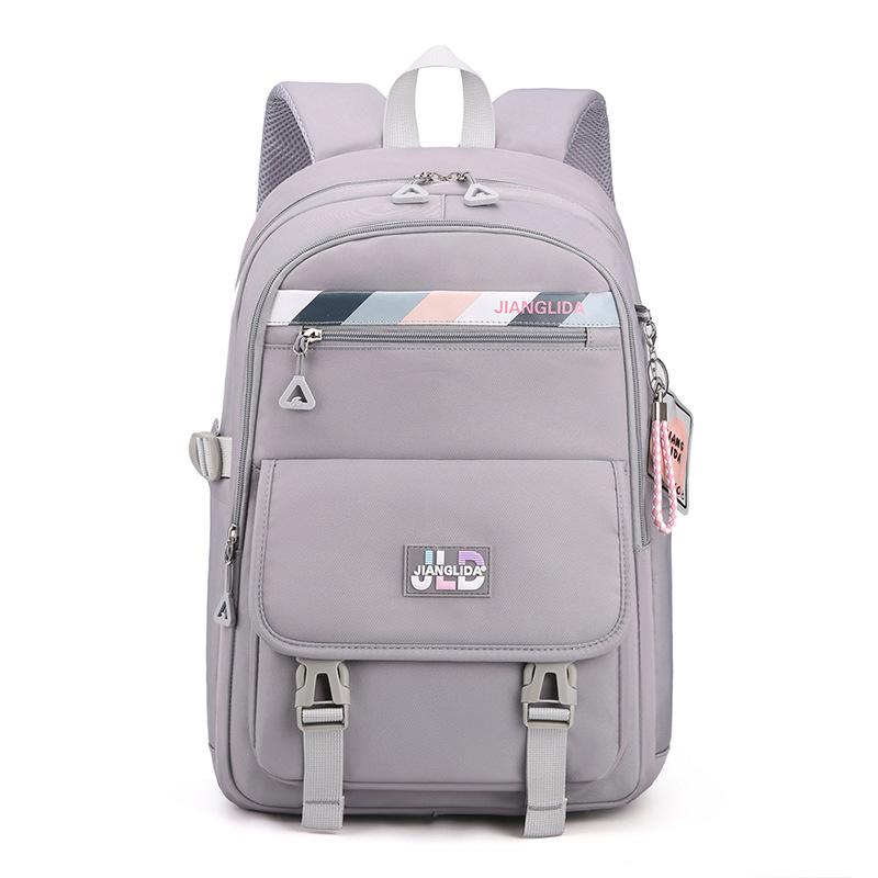 Middle School Student Schoolbags for Girl Commuting Large-capacity Backpacks Fashion Leisure Solid Color Book Bag Ultra-light Waterproof Knapsack