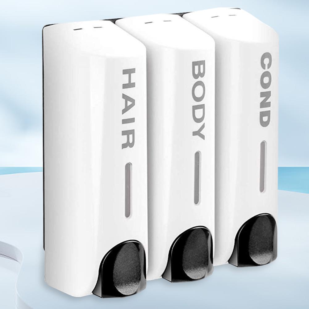 Тройной диспенсер для геля для душа, шампуня, 350 мл, термостойкий, настенный, большой емкости, для ванных принадлежностей