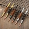 1pc High-grade Creative Bullet Shaped Bolt Action Tactical Ballpoint Pen Black Ink Rosewood Blackwood Metal Luxury Gun Pen with Rifle Design Clip
