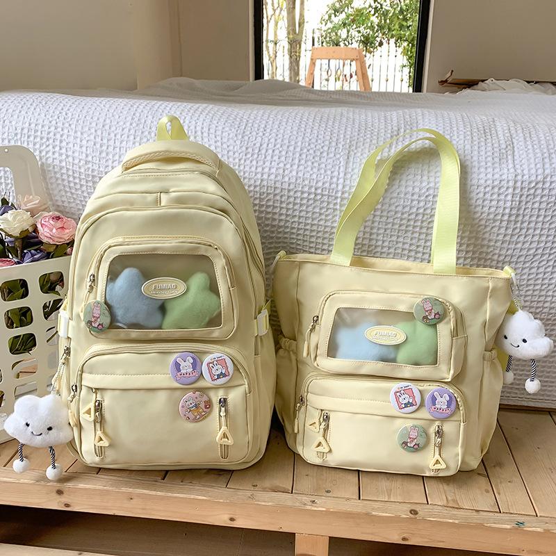 School Bag Children's Elementary School Students Girls Junior High School Students High School Two-piece Set Backpack