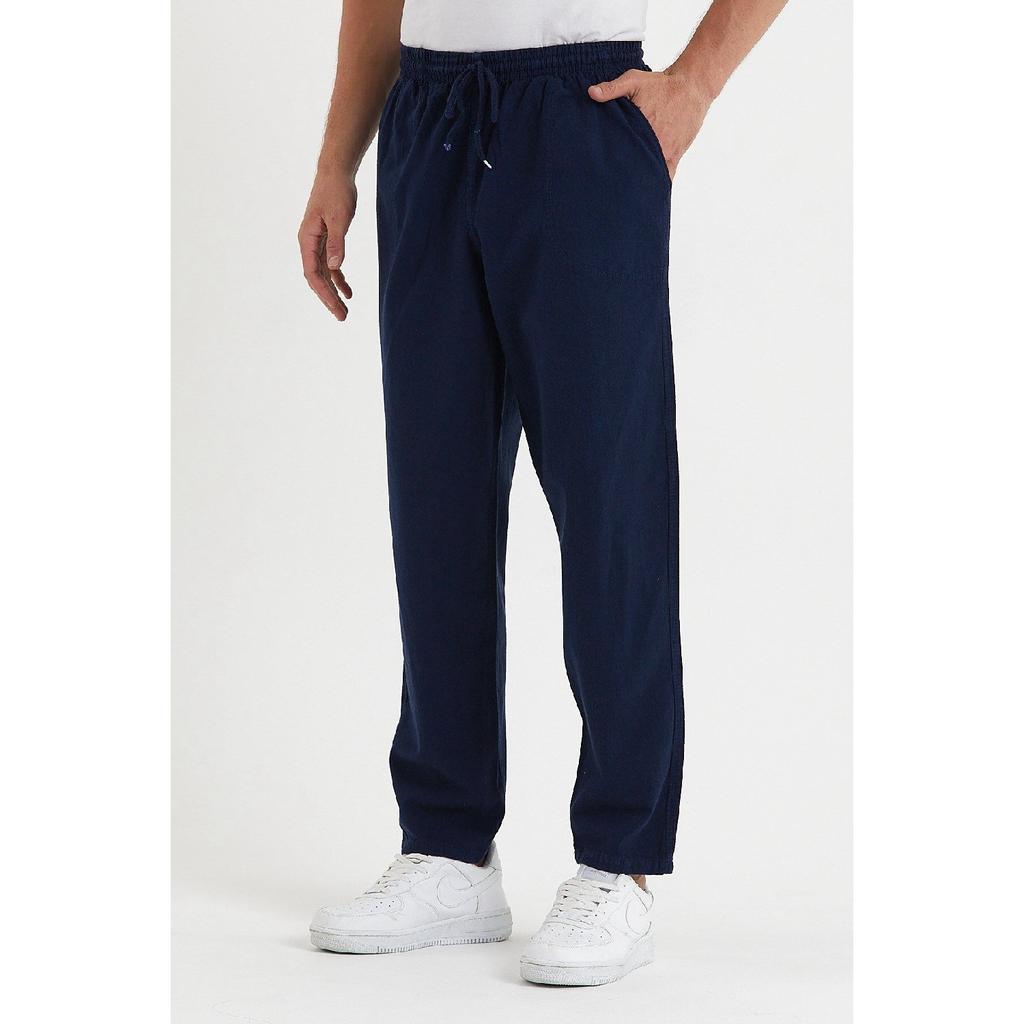 Черные мужские льняные брюки 1480