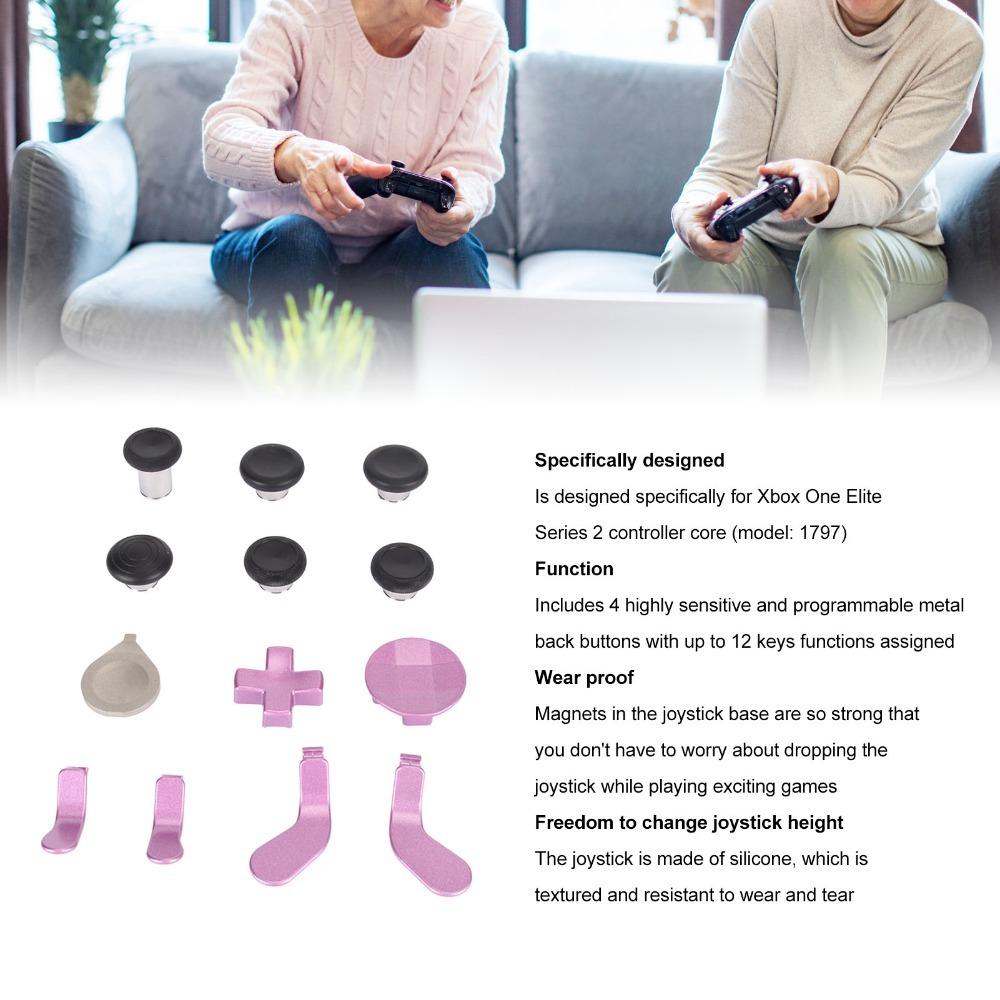 High Sensitivity 14-in-1 Metal Thumbsticks Set for Xbox One Elite Series 2 Gaming Replacement
