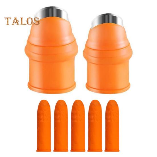 Thumb Cutter Fruit Vegetable Picking Cutter Set Silicone Finger Cots Pruning Portable Garden Tool for Strawberry Grape Branches
