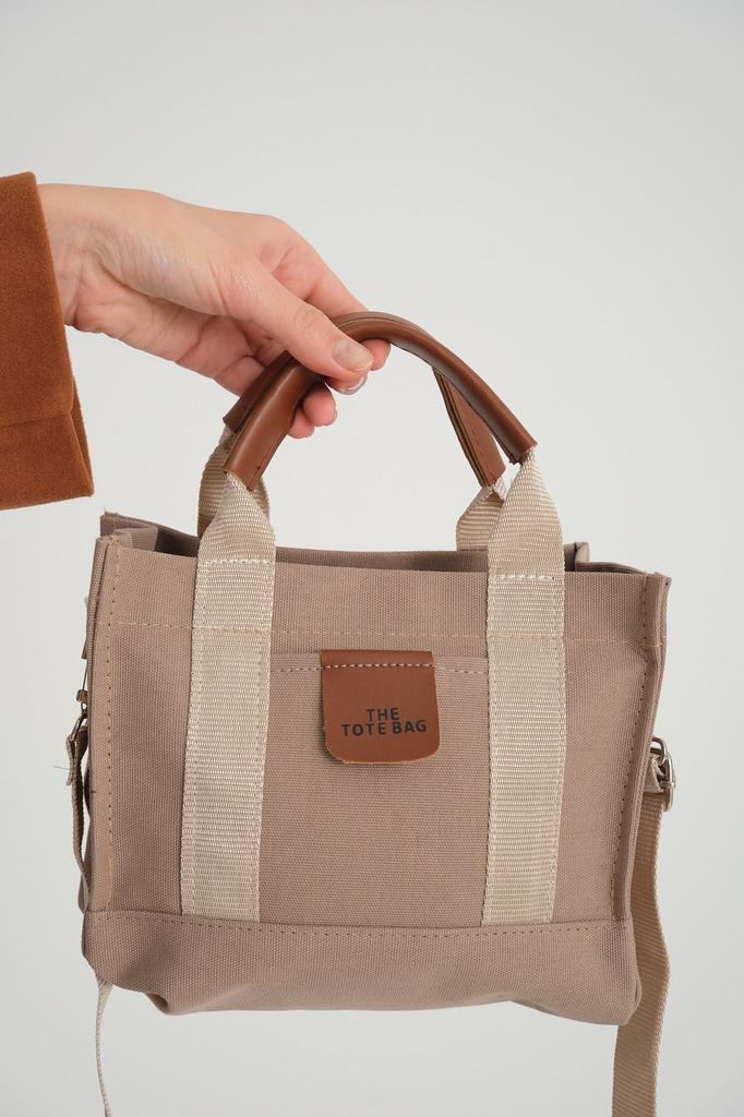 Women's Stylish and Useful Shoulder Bag Women's Cream Canvas Crossbody Mini Tote Bag Hand Shoulder Bag