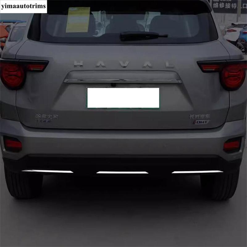 Car Rear Bumper Strip Decoration Protector Cover Trim For GWM HAVAL H7 2024 2025 Stainless Steel Accessories Exterior Refit