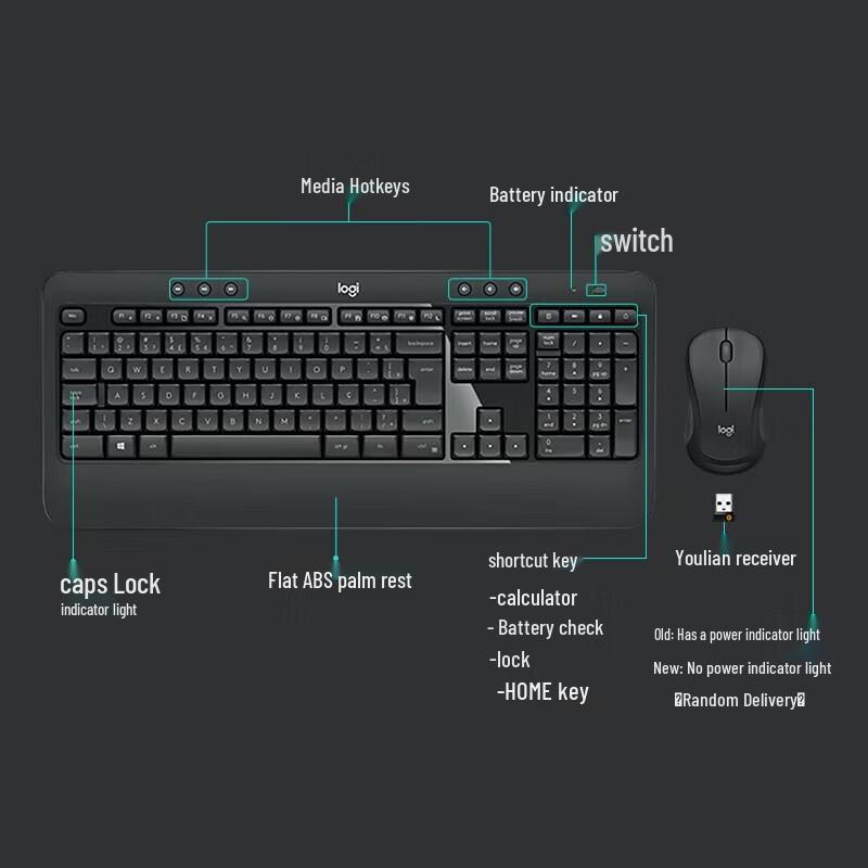 Logitech MK540 Wireless Keyboard and Mouse Combo